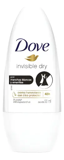Desodorante Dove Invisible Dry Dama Roll On 50 Ml